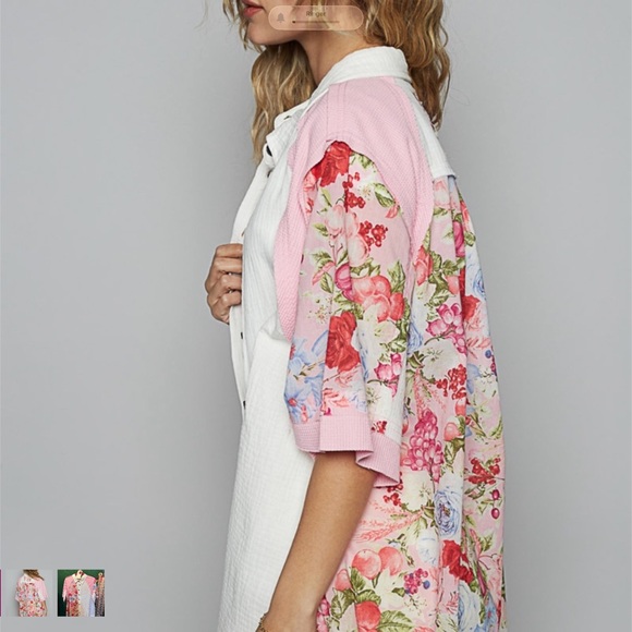 032 POL Flower Shirt - Picture 2 of 4